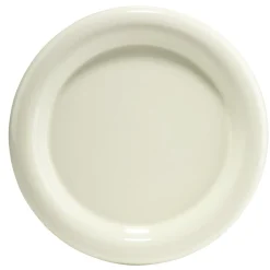 Assiette plate ronde Bubble céramique unie blanc écru Ø26cm < Gifi Clearance