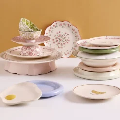 Assiette plate ronde Bubble céramique unie blanc écru Ø26cm < Gifi Clearance