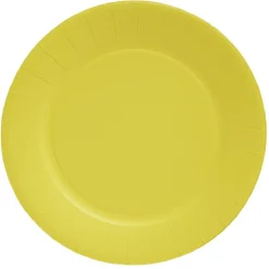 Assiette plate ronde carton jaune x12 Ø23cm < Gifi Online