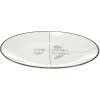 Assiette plate ronde motif emplacement légumes protéines féculents faïence Ø26cm