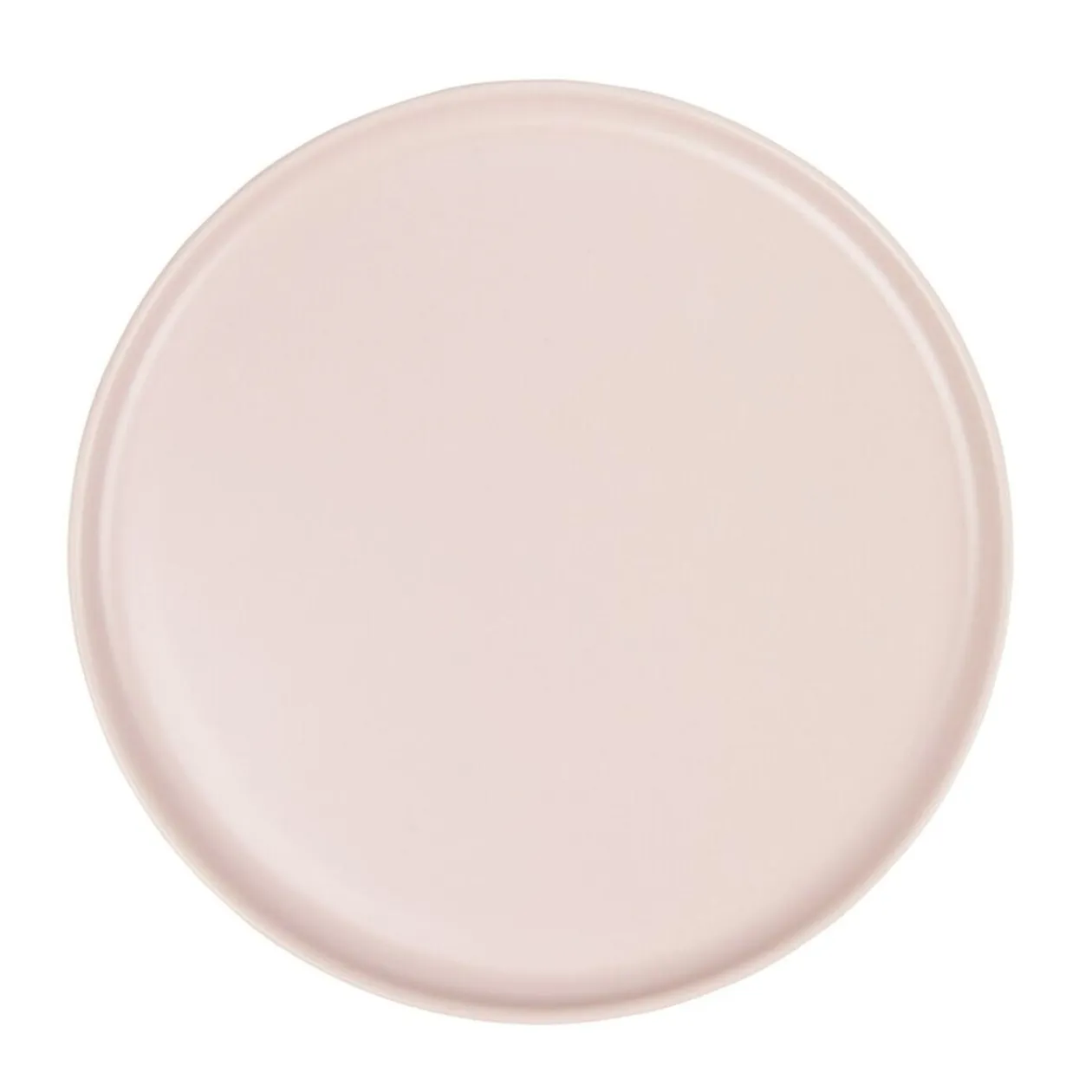 Assiette plate ronde Nordic porcelaine rose Ø28cm