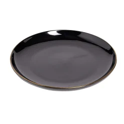 Assiette plate ronde Oslo faïence noire Ø27cm