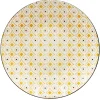 Assiette plate ronde Praia motif blanc jaune noir Ø26.5cm < Gifi Discount