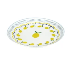 Assiette plate ronde x4 porcelaine motif agrume Ø15cm (2 modèles) < Gifi Clearance