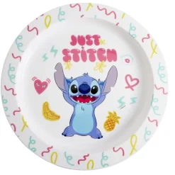 Assiette plate Stitch plastique blanc et multicolore Ø22cm < Gifi Hot