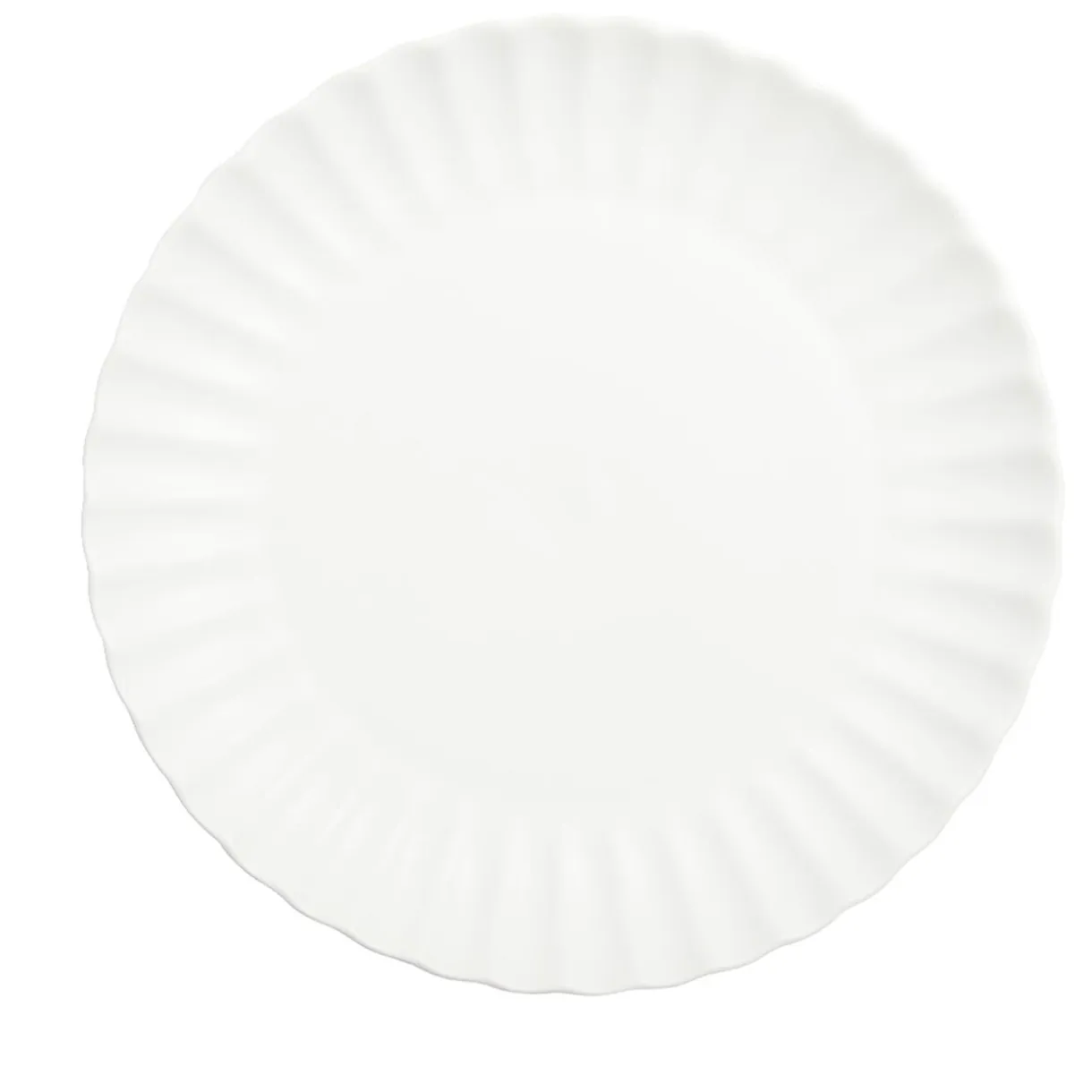 Assiette plate Venise rebord ondulé faïence blanc Ø26cm < Gifi Clearance