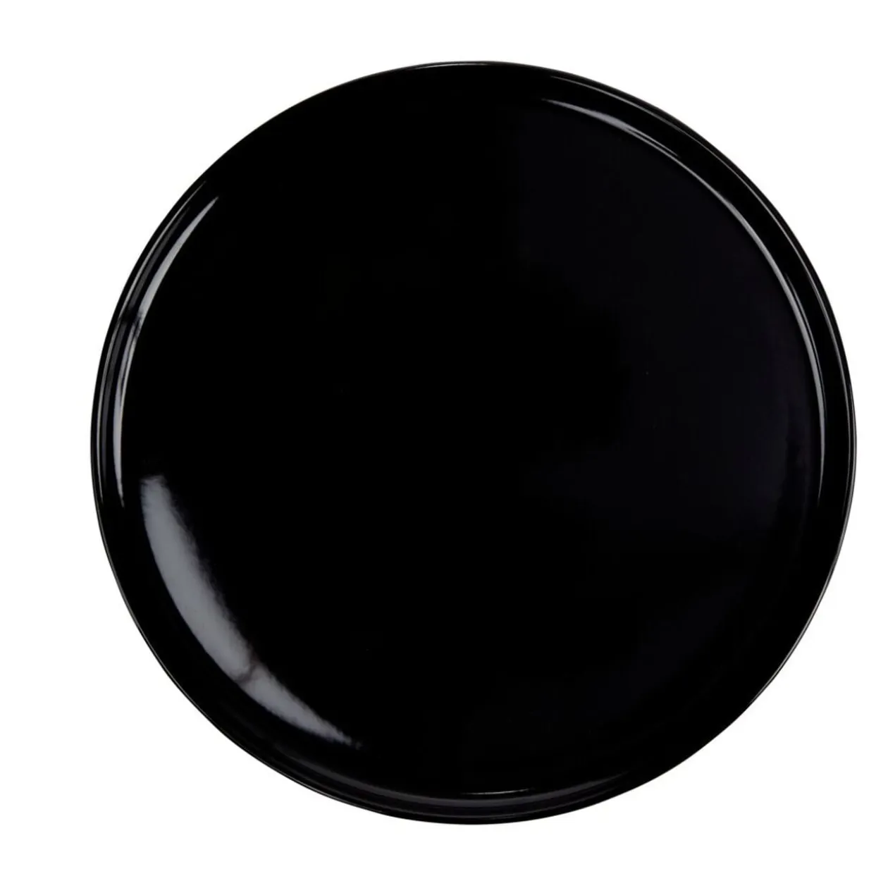 Assiette ronde plate Nordic porcelaine noir Ø28cm