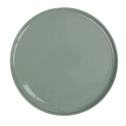Assiette ronde plate Nordic porcelaine vert Ø28cm