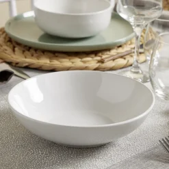 Assiette à soupe Madrid grès blanc Ø20cm < Gifi Outlet