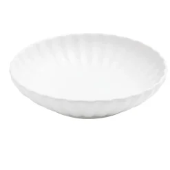 Assiette à soupe Venise rebord ondulé faïence blanc Ø20cm