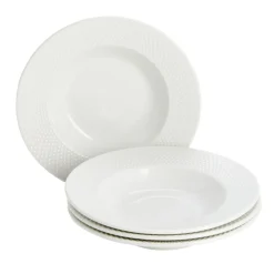Assiette à soupe x4 porcelaine blanche Ø22cm