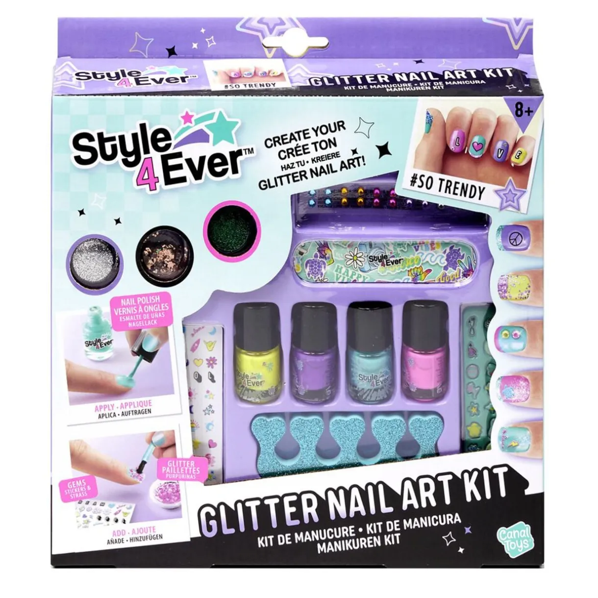Atelier manucure enfant Style 4 Ever avec accessoires vernis stickers paillettes < Gifi Discount