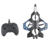 Avion radiocommandé lumineux USB 360° noir et bleu < Gifi