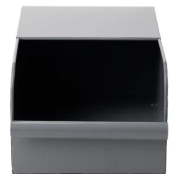 Bac de rangement en métal gris - L17,5 x l25 x H12,5 cm < Gifi New