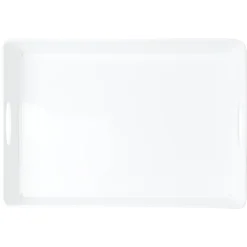 Bac de rangement plastique blanc avec poignée 37,5x26xH6cm < Gifi Hot