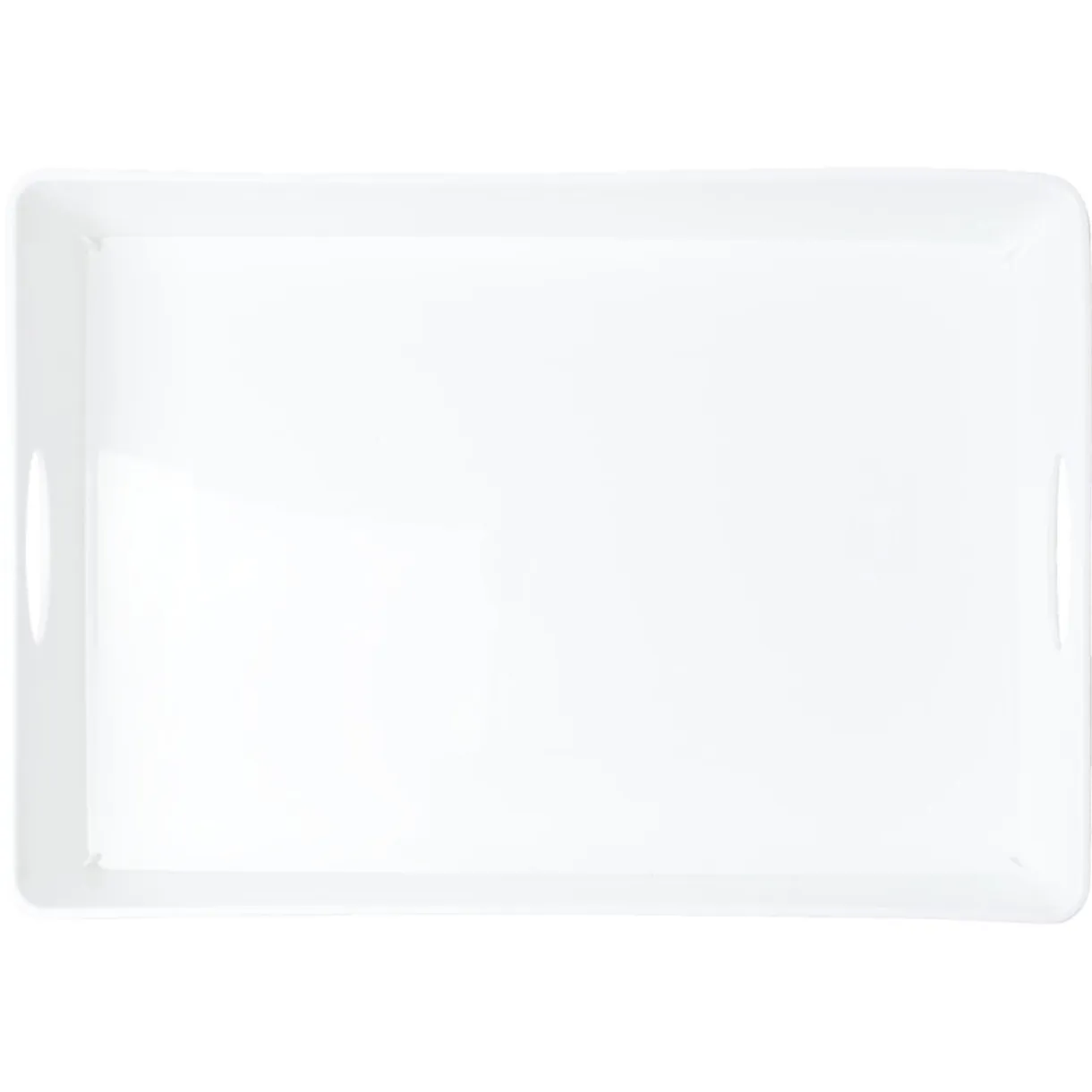 Bac de rangement plastique blanc avec poignée 37,5x26xH6cm < Gifi Hot