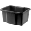 Bac de rangement plastique noir 30L