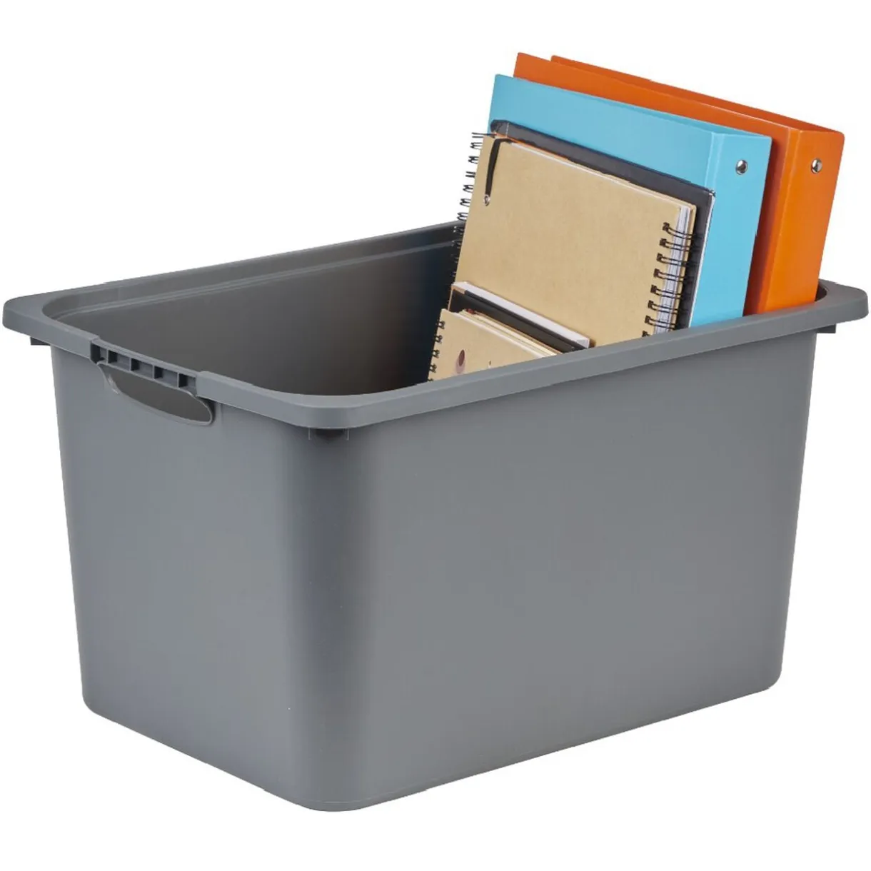 Bac plastique gris 40x29,8xH22,8cm < Gifi Outlet