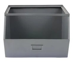 Bac superposable en métal gris L33xP28,5xH20cm < Gifi Sale