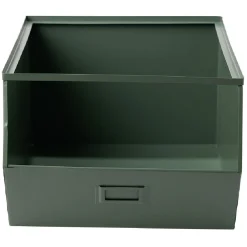 Bac superposable en métal vert - L33 x l25 x H28,5 cm < Gifi Hot