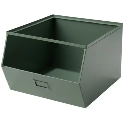 Bac superposable en métal vert - L33 x l25 x H28,5 cm < Gifi Hot
