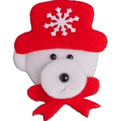 Badge lumineux Noël rouge et blanc (4 modèles) < Gifi
