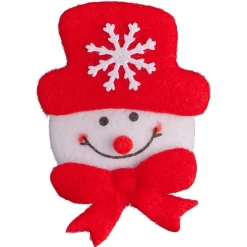 Badge lumineux Noël rouge et blanc (4 modèles) < Gifi