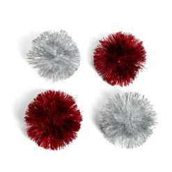 Badge pompon Noël x4