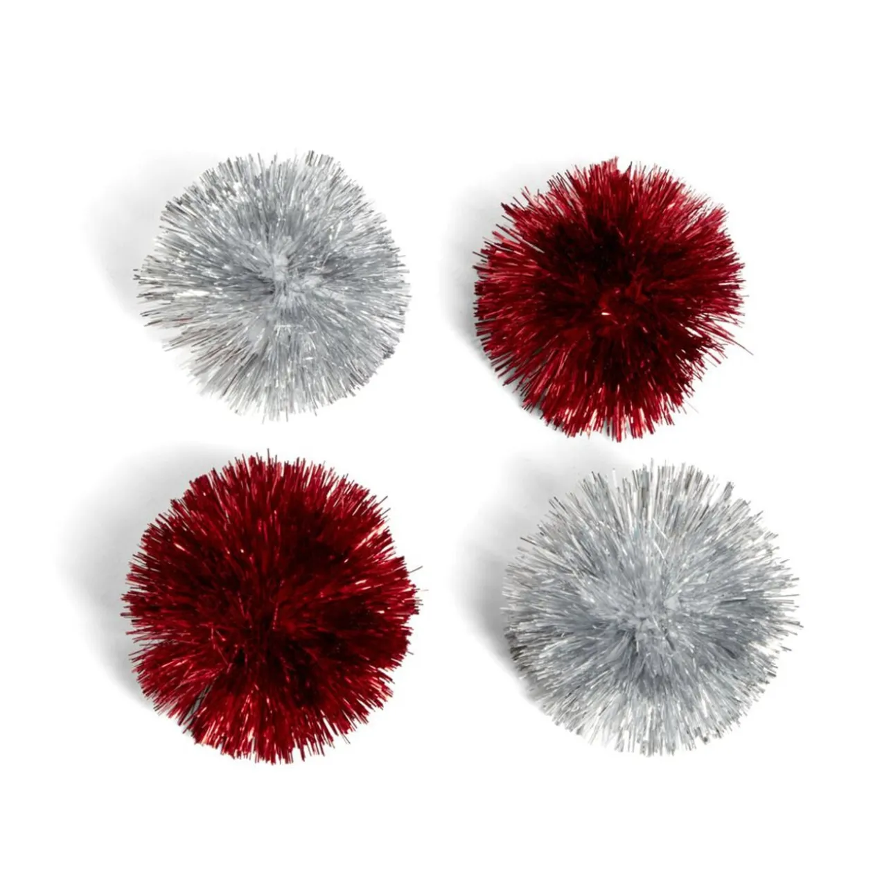 Badge pompon Noël x4