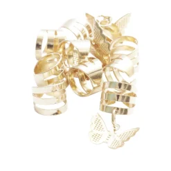 Bague pour cheveux en métal doré 10 pièces < Gifi Clearance