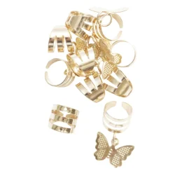 Bague pour cheveux en métal doré 10 pièces < Gifi Clearance
