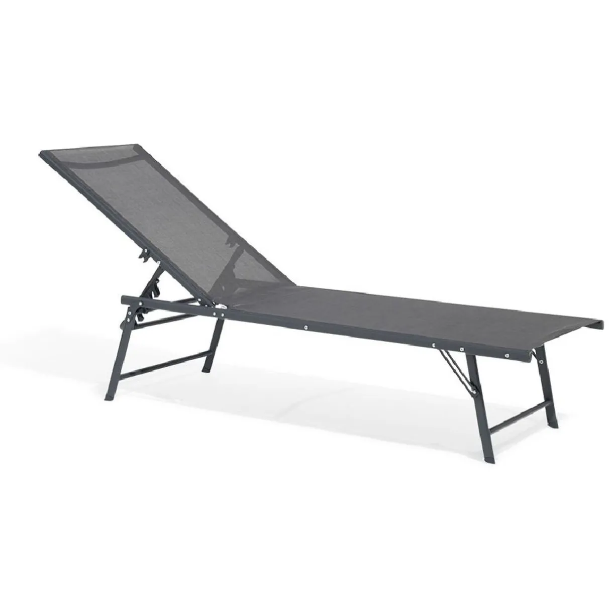 Bain de soleil transat Dream 5 positions gris 181x55xH33/90.5cm < Gifi Online