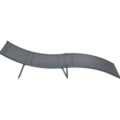 Bain de soleil Weavy acier et textilène gris 198x54xH50cm < Gifi Outlet