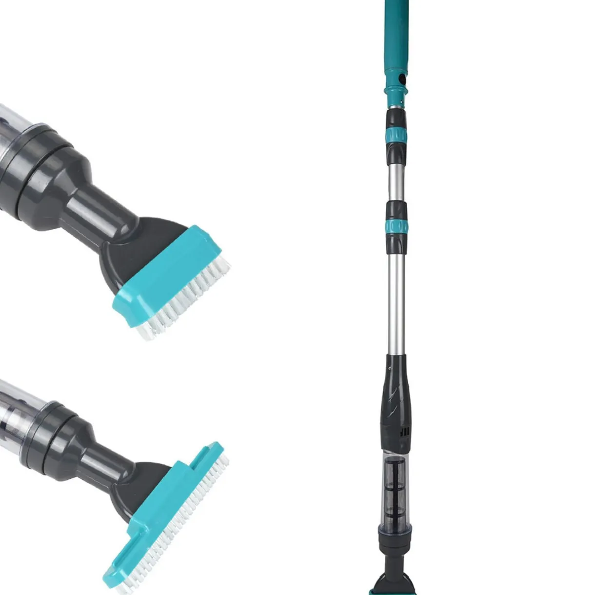 Balai aspirateur rechargeable piscine spa gris et bleu L106-160cm < Gifi Sale