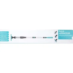 Balai aspirateur rechargeable piscine spa gris et bleu L106-160cm < Gifi Sale