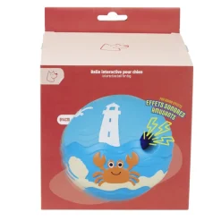 Balle pour chien intéractive sonore thème océan PVC bleu Ø14cm < Gifi Outlet