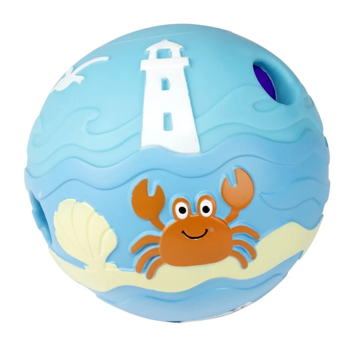 Balle pour chien intéractive sonore thème océan PVC bleu Ø14cm < Gifi Outlet