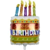 Ballon alu anniversaire Happy Birthday multicolore H60cm