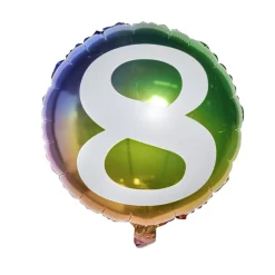 Ballon alu chiffre 8 métallisé multicolore Ø45cm < Gifi Discount