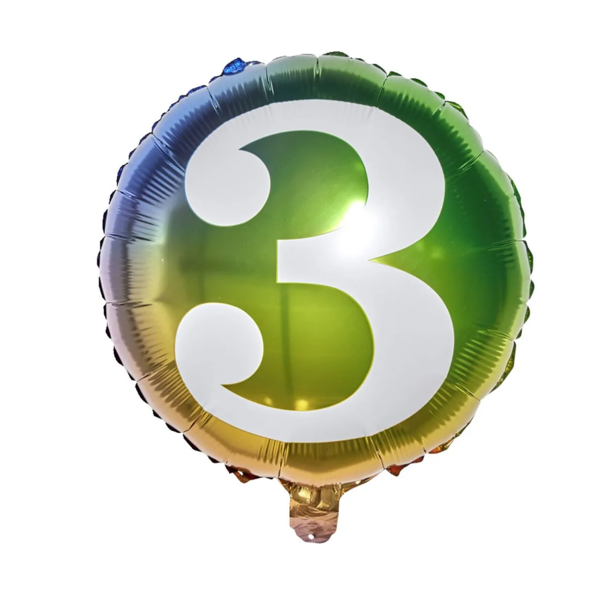 Ballon alu chiffre 3 métallisé multicolore Ø45cm < Gifi Discount