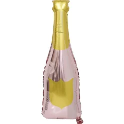 Ballon alu forme bouteille rose et dorée 78cm < Gifi Outlet