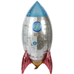 Ballon alu fusée H81cm < Gifi New