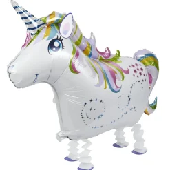 Ballon alu licorne avec pieds L75xH57cm