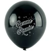 Ballon Bonne année noir argenté et doré x6