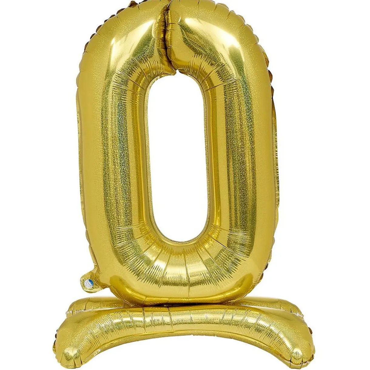 Ballon chiffre 3 doré ou argenté H80 cm avec support