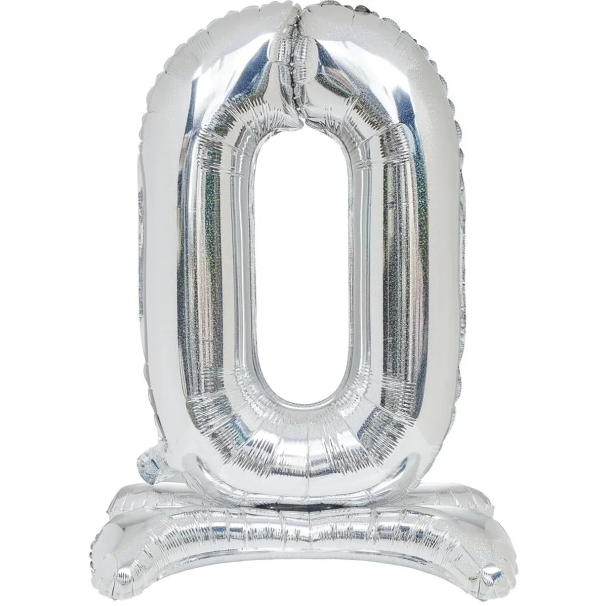 Ballon chiffre 3 doré ou argenté H80 cm avec support