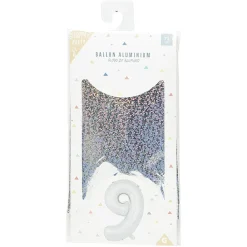 Ballon chiffre 9 en alu doré ou argenté < Gifi Discount