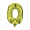 Ballon chiffre 0 noir argenté ou doré