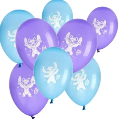 Ballon Disney Stitch x8 baudruche latex bleu et violet Ø30cm < Gifi Outlet