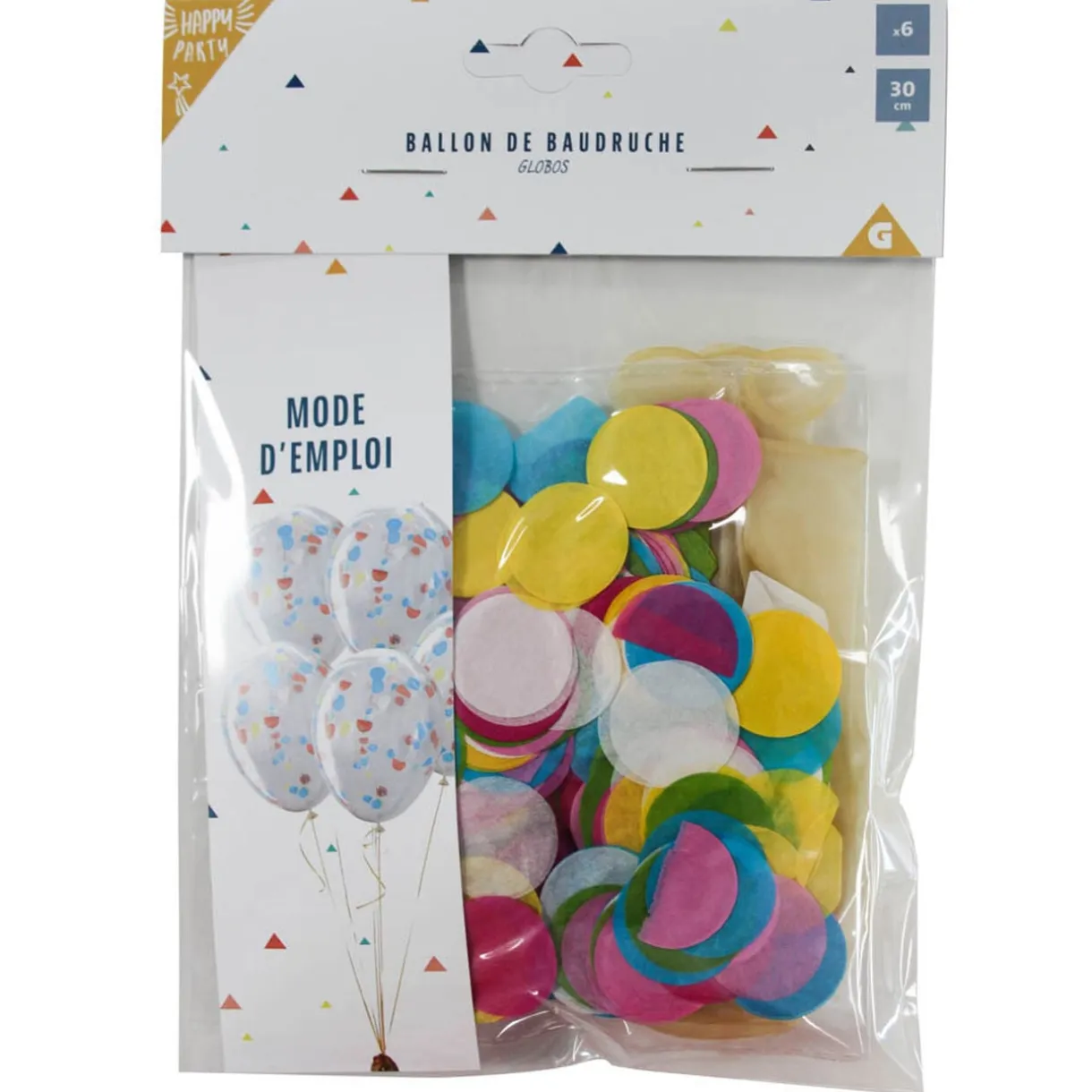 Ballon et ses confettis x6 < Gifi New